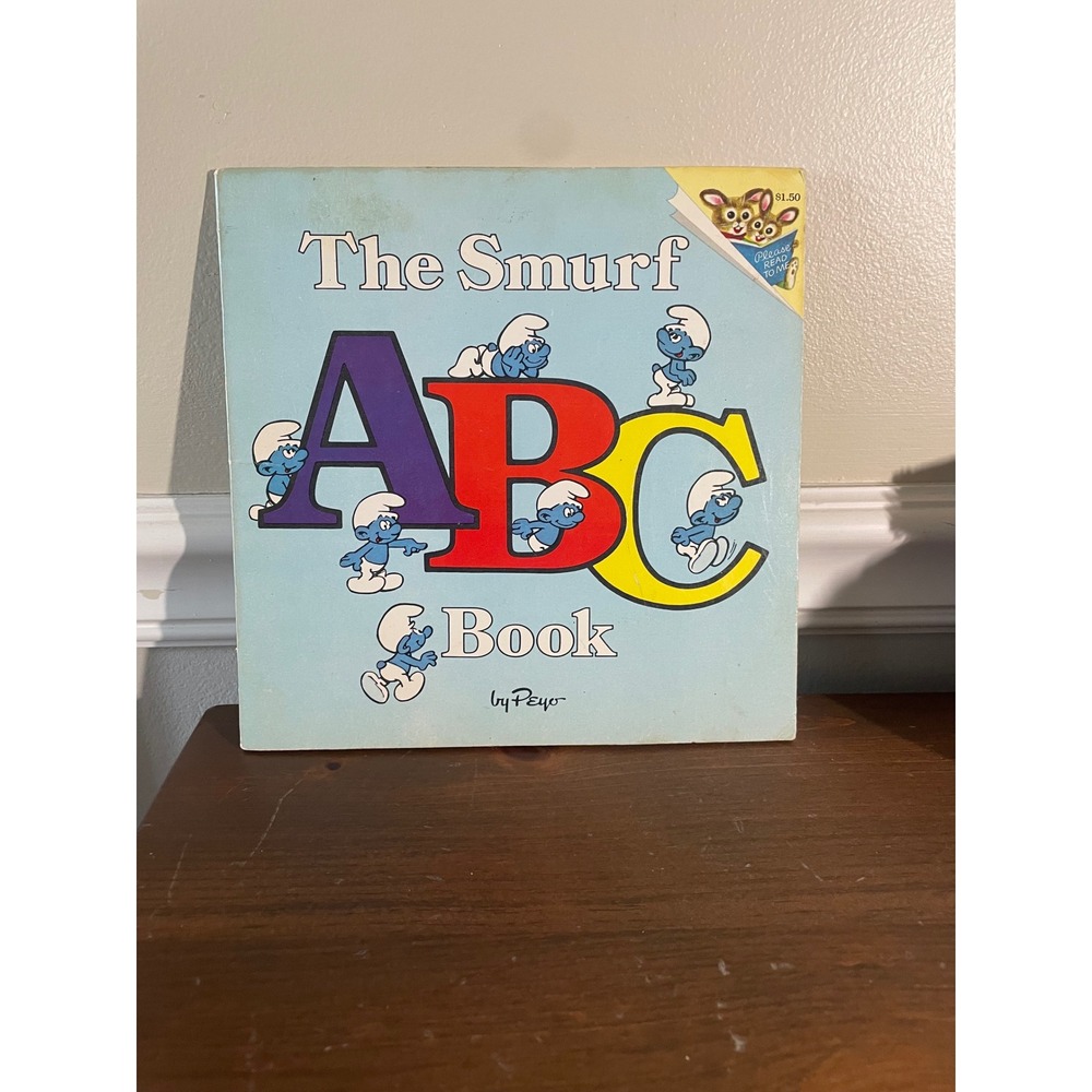 Vintage The Smurf ABC Book  Please Read To Me Paperback 1980s Retro Smurfs